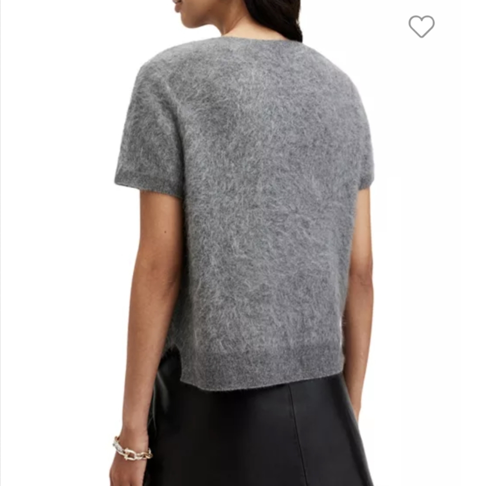 AllSaints Rebel Brushed Cashmere Knitted T-Shirt - Picture 6 of 7